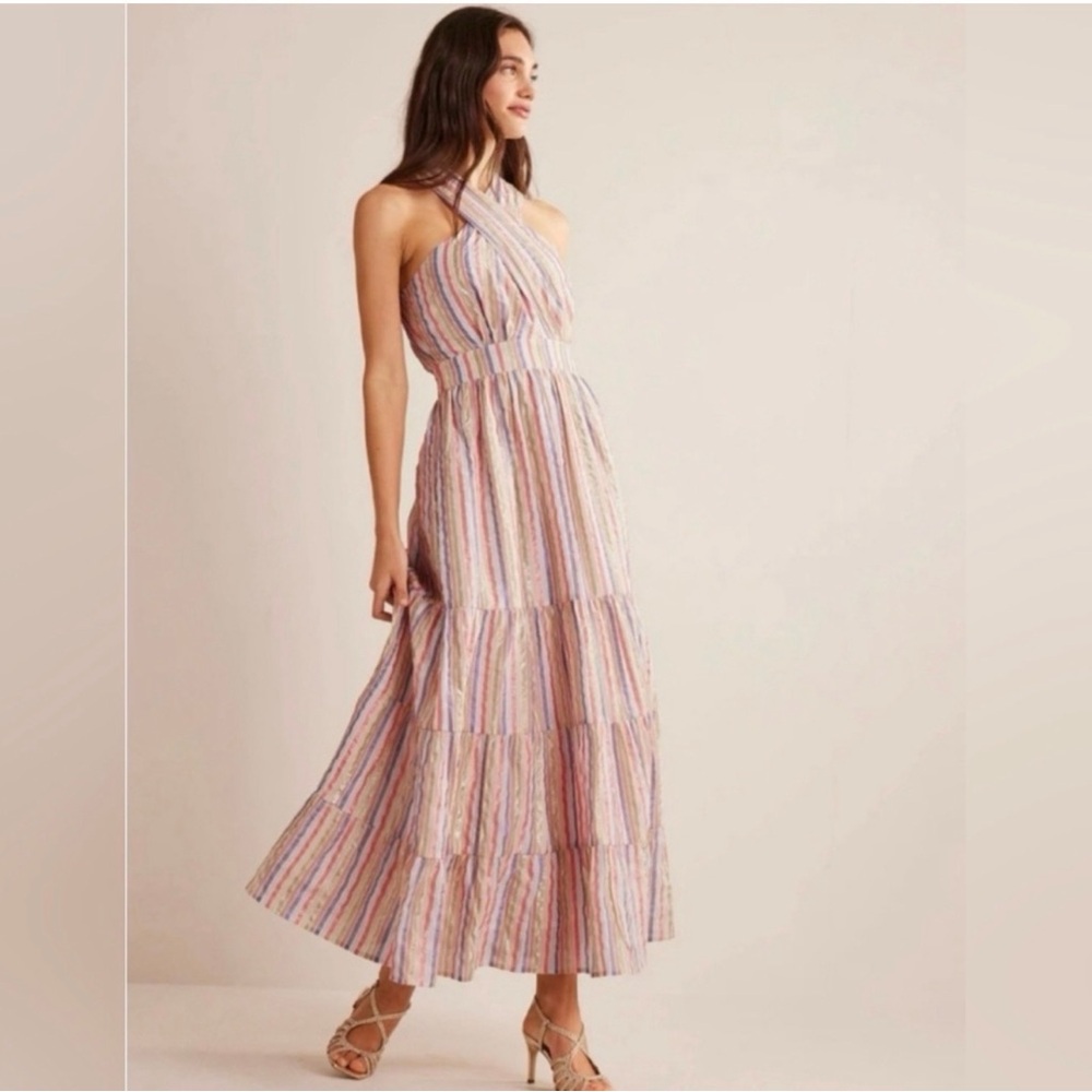 Boden Multicolor Striped Maxi Dress